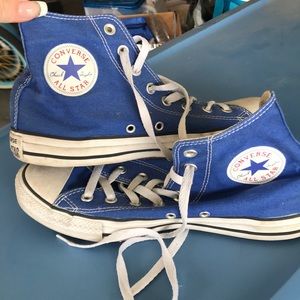 Blue converse shoes